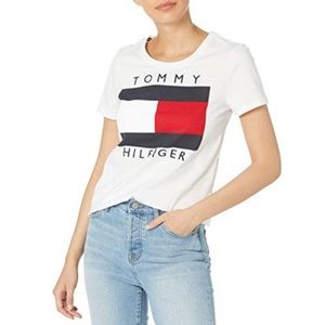 Tommy Hilfiger White Logo Short Sleeve